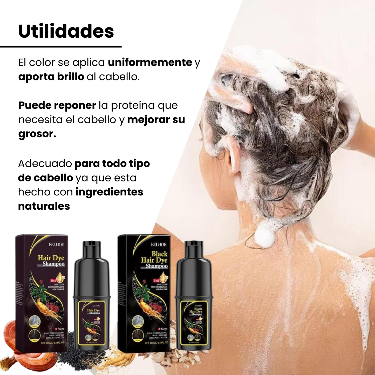 Champú 3 en 1 - Anti canas | 100ml